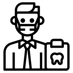 Dentist line icon