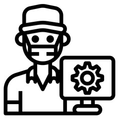 Technician line icon
