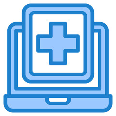 laptop blue style icon