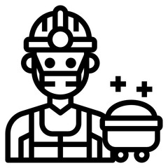 Worker line icon