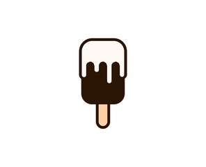 Icecream flat icon. Single high quality outline symbol for web design or mobile app.  Holidays thin line signs for design logo, visit card, etc. Outline pictogram EPS10