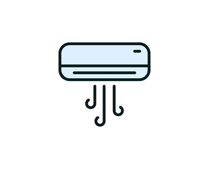 Conditioner line icon. Vector symbol in trendy flat style on white background. Office sing for design.