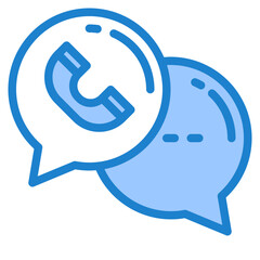 chat blue style icon