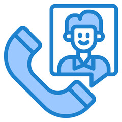 phone blue style icon