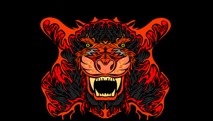 tiger head vector