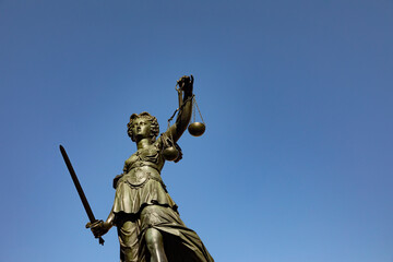 Fototapeta na wymiar lady justice with sword and scale