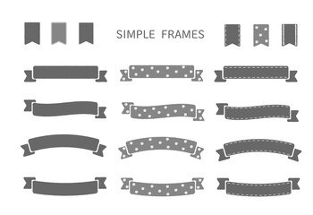 シンプルなリボンのフレームセット