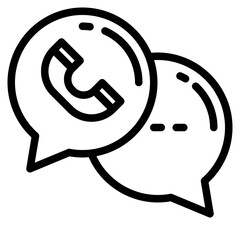 chat outline style icon