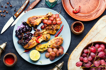 Grilled spicy chicken legs