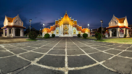 The famous marble temple Benchamabophit from Bangkok, Thailand