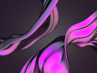 Colorful Liquid metallic wavy background