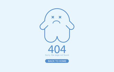 Modern minimal of 404 error page for website, 404 Error the page not found with dead ghost. Concept cartoon cut theme web banner, Link to empty non existent page. workers repairs website