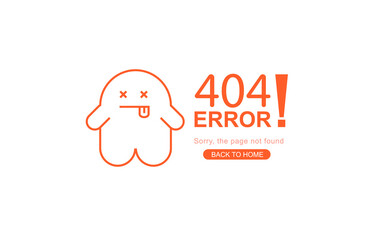 Modern minimal of 404 error page for website, 404 Error the page not found with dead ghost. Concept cartoon cut theme web banner, Link to empty non existent page. workers repairs website