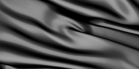 Fototapeta premium Abstract background luxury cloth. Smooth elegant black silk or satin
