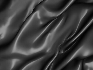 Abstract background luxury cloth. Smooth elegant black silk or satin