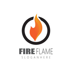 fire logo modern simple gradient. flame logo clean simple.