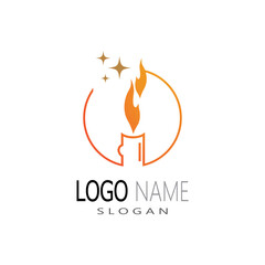 fire logo modern simple gradient. flame logo clean simple.
