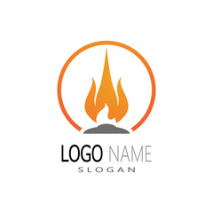 fire logo modern simple gradient. flame logo clean simple.