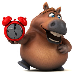 Naklejka premium Fun horse - 3D Illustration