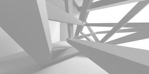 Abstract White Architecture Design Concept