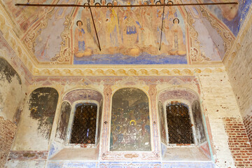 interior of an abandoned temple