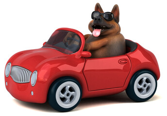 German shepherd dog - 3D Illustration