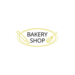 Abstract Bakery Logo Sign Symbol Bread Bun Food Background Vector Design Style Lettering Badges Design Template For Bakehouse And Cafe