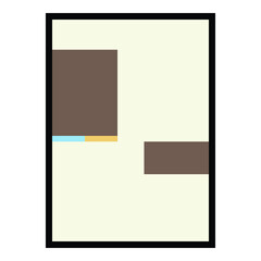 Room Abstract Geometric Wall Art. Mid Century Illustration in Minimal Style for house Decoration Background. Shape Art Set of soft color painting in boho style. poster template layouts.