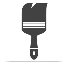 Wide paintbrush icon transparent vector isolated