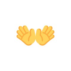 Obraz premium Two hands greeting flat icon