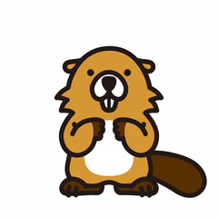 ダムを作るビーバーくん