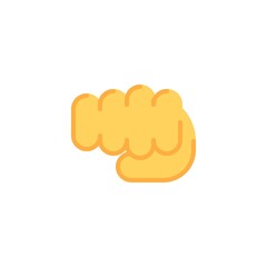 Fist, forward punch flat icon