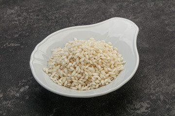 Raw arborio rice for Risotto