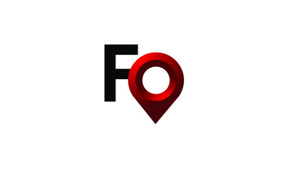 Letter F Place Location Poin Modern Logo