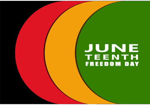 Juneteenth Independence Day. Freedom or Emancipation day. Annual american holiday, celebrated in June 19