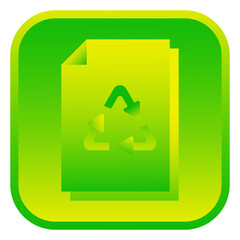 Paper recycle sign. Isolated web icon.