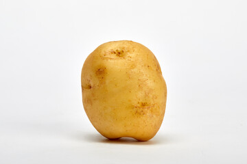 Potatoes on a white background.
