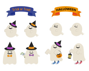 ハロウィンのかわいいゴースト　セット