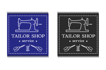 Tailor shop service. Repair and sewing of clothes. Trendy concept in old retro style