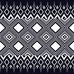 black and white pattern Geometric Ethnic textile tribal ikat American African fabric motif mandalas native boho bohemian carpet aztec 