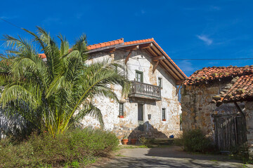 Fototapeta na wymiar Sondika village in Vizcaya province, Spain