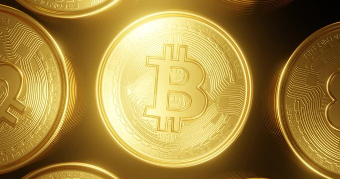 Cryptocurrency bitcoin the future coin 3D Rendering 4K