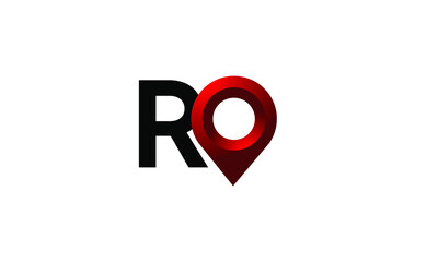 Letter R Place Location Poin Modern Logo