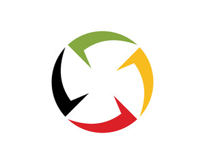 abstract circle logo l template