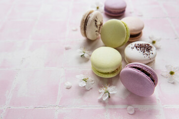 Сolorful french macaroons