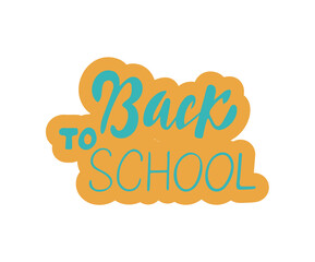 Back to school creative banner with pencils and leaves - sketch on the blackboard, vector illustration.