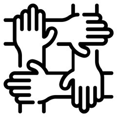 team outline icon