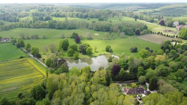 Flying away from a lake in Chilham in Kant, England.