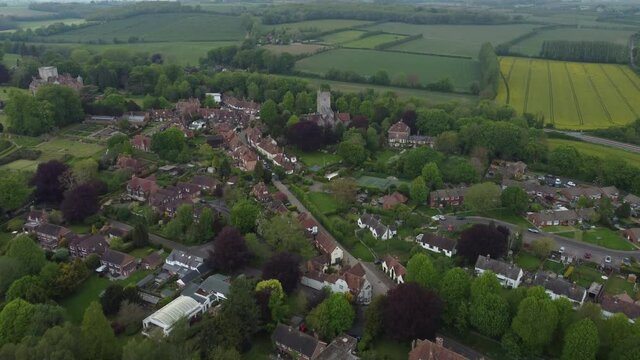 Aerial footage of Chilham in Canterbury 4K