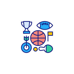 Sport day icon in vector. Logotype